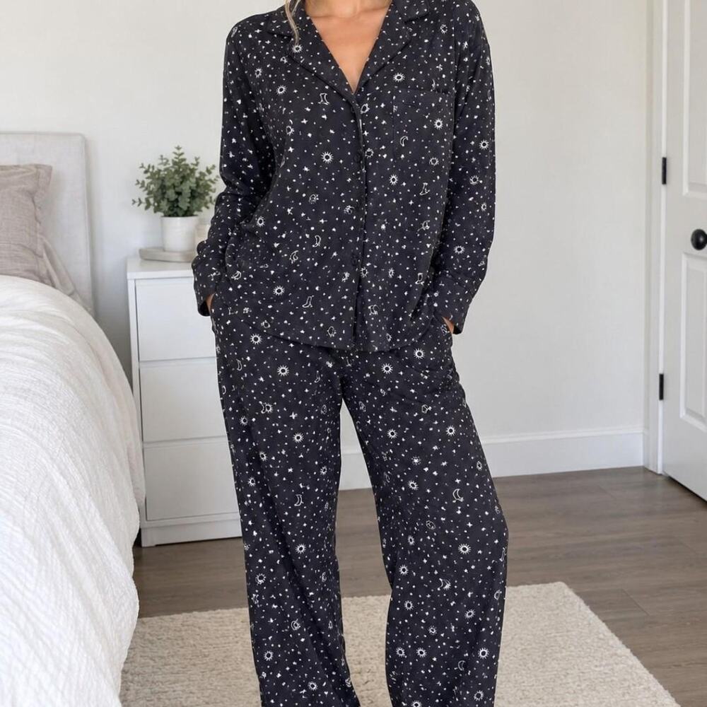 Victorias secret pink black pajama